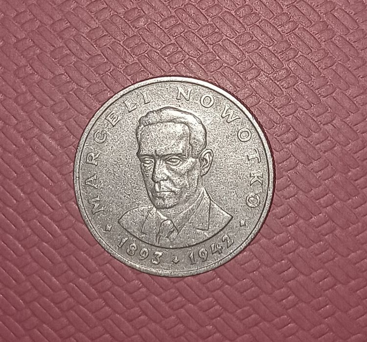 Moneta 20 zł Marceli Nowotko 1975 r 1976 r bez znaku mennicy
