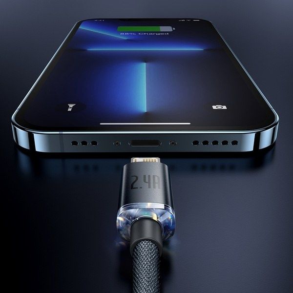 Кабель Baseus з чіпом USB to Ligtning 2.4A / 2М Швидка Зарядка iPhone