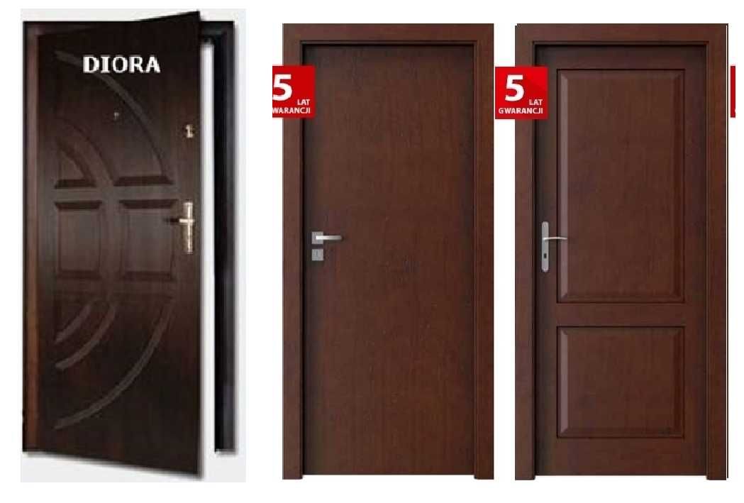 Drzwi wejściowe ZEWNĘTRZNE-wewnętrzne z montażem DO MIESZKANIA W BLOKU