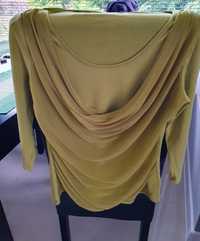 Bluza damska ORSAY dekolt woda kolor limonka  M/L