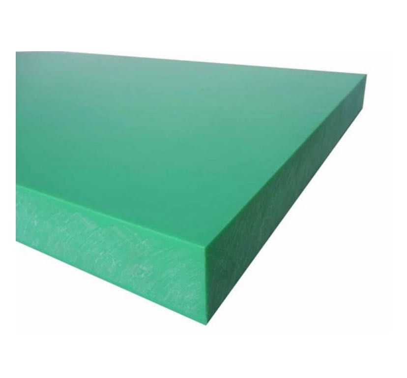 Płyta polietylenowa PE500 zielona 1000 mm x 1000 mm grubość 50 mm