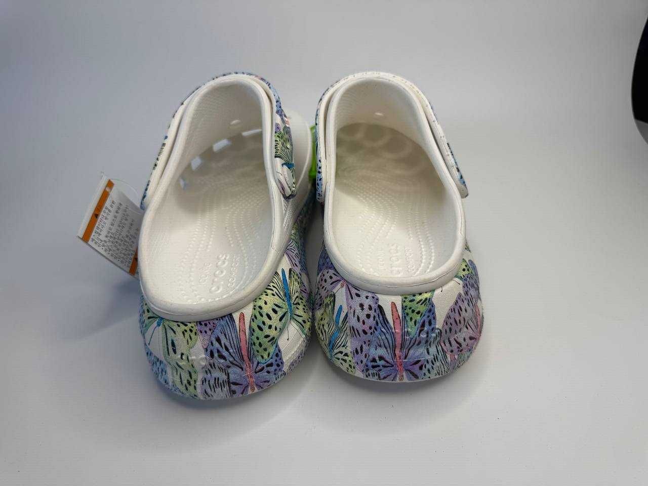 Crocs Classic Crush Buterfly White Крокси W8/38р,W9/39р Уцінка! №10120