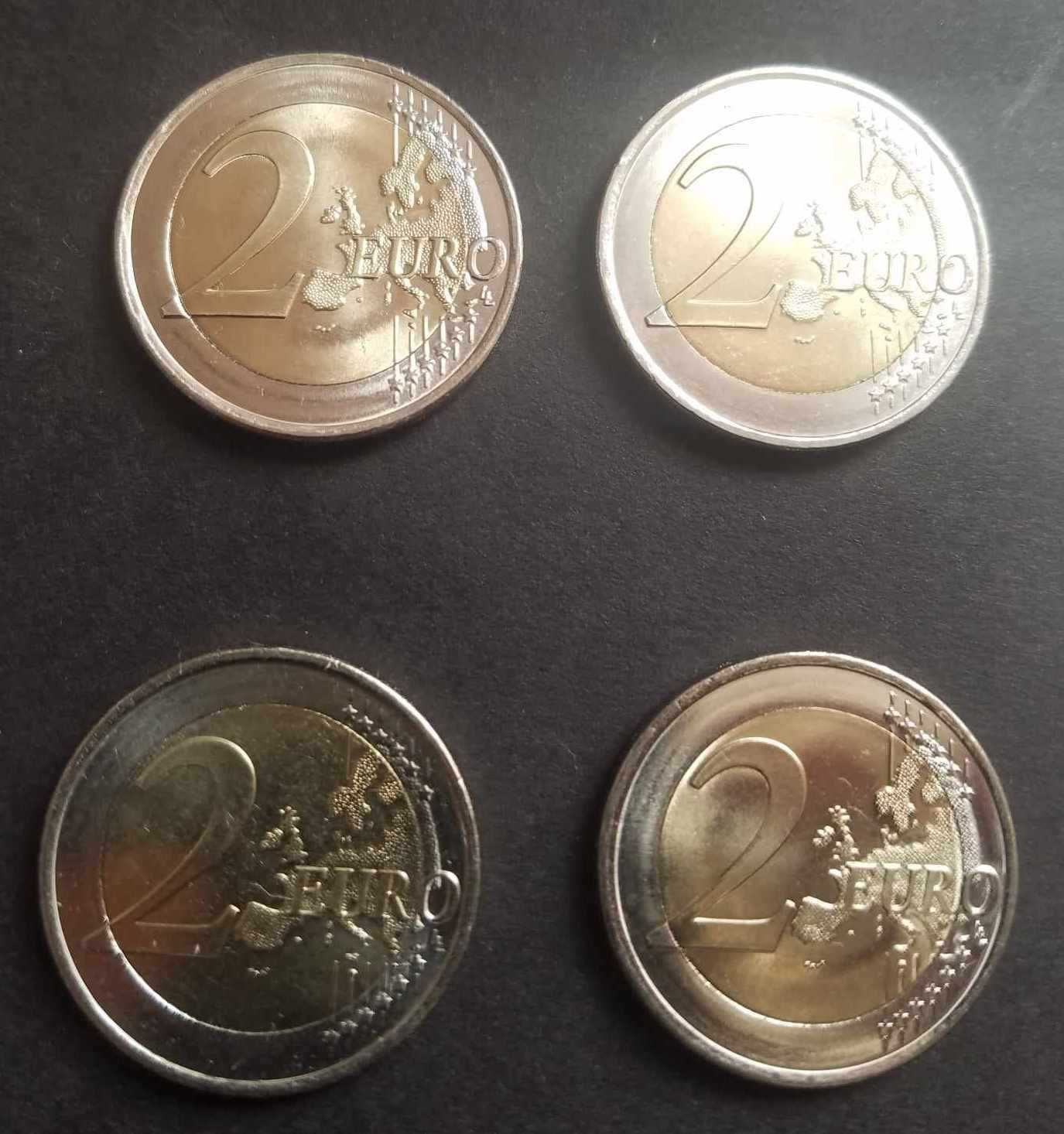 moedas de 2 euros 2008 e 2023