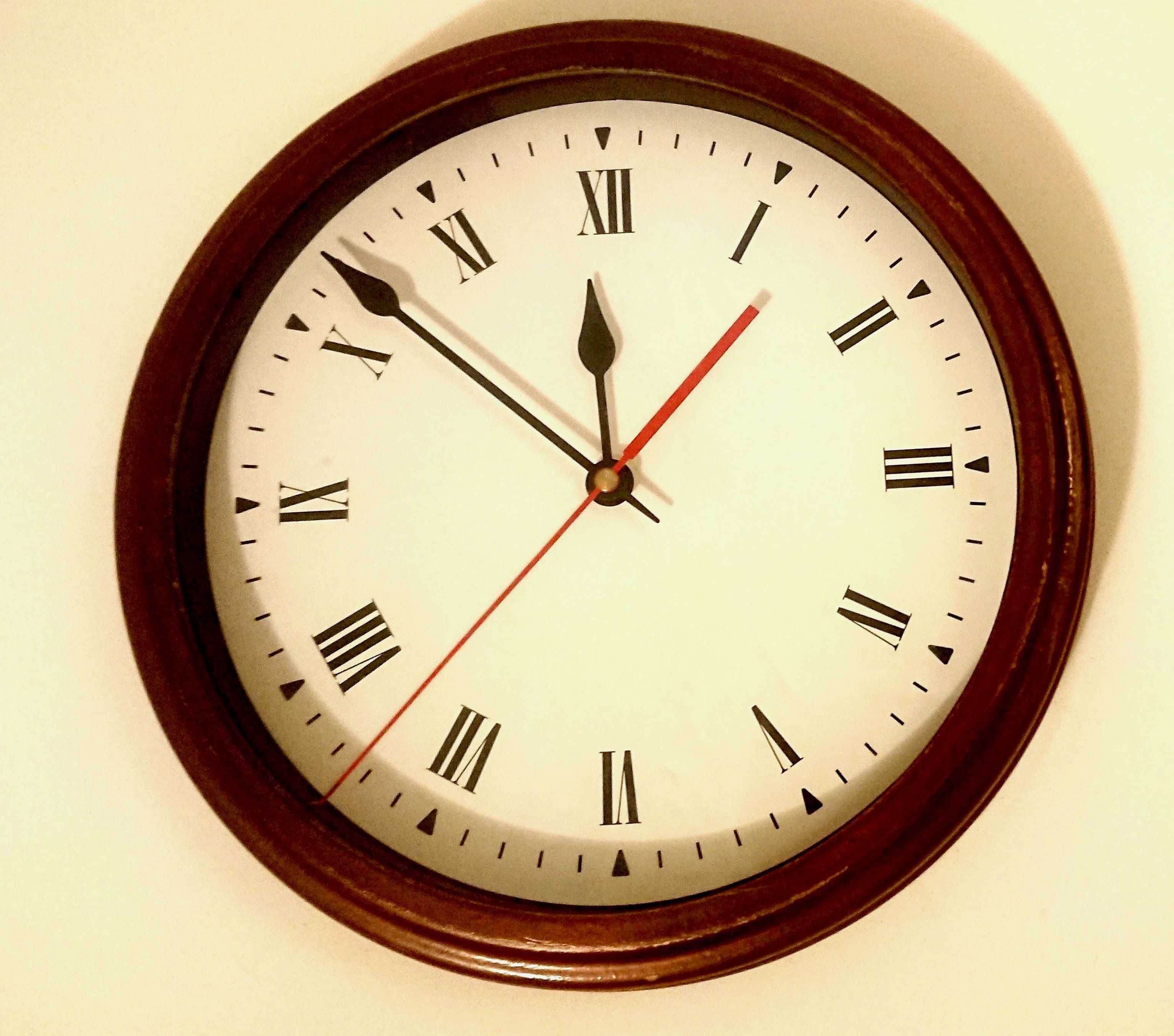 Zegar ścienny płynący Cichy Szkło Retro Old School Vintage Second 30cm
