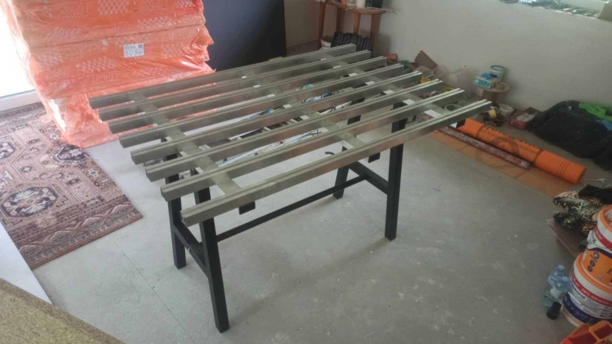 Stół aluminiowy do ciecia glazury płytek budowa warsztat glazurnik