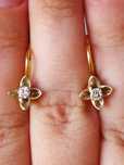 Сережки з діамантами 0.2 ct. 750 золоті