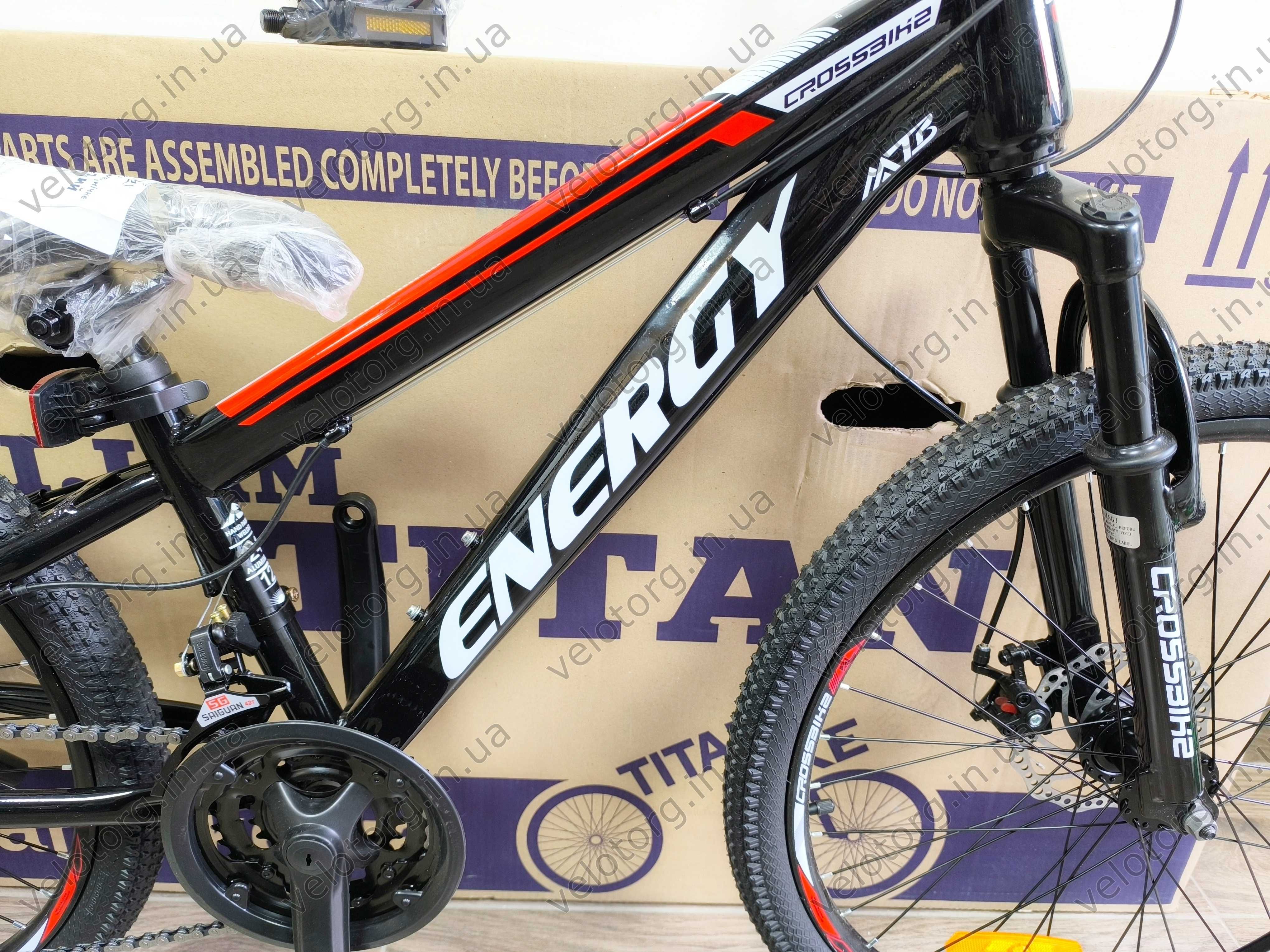 АКЦІЯ! Новий Велосипед Crossbike 24" Energy 2025 Рама 12 green Дитячий