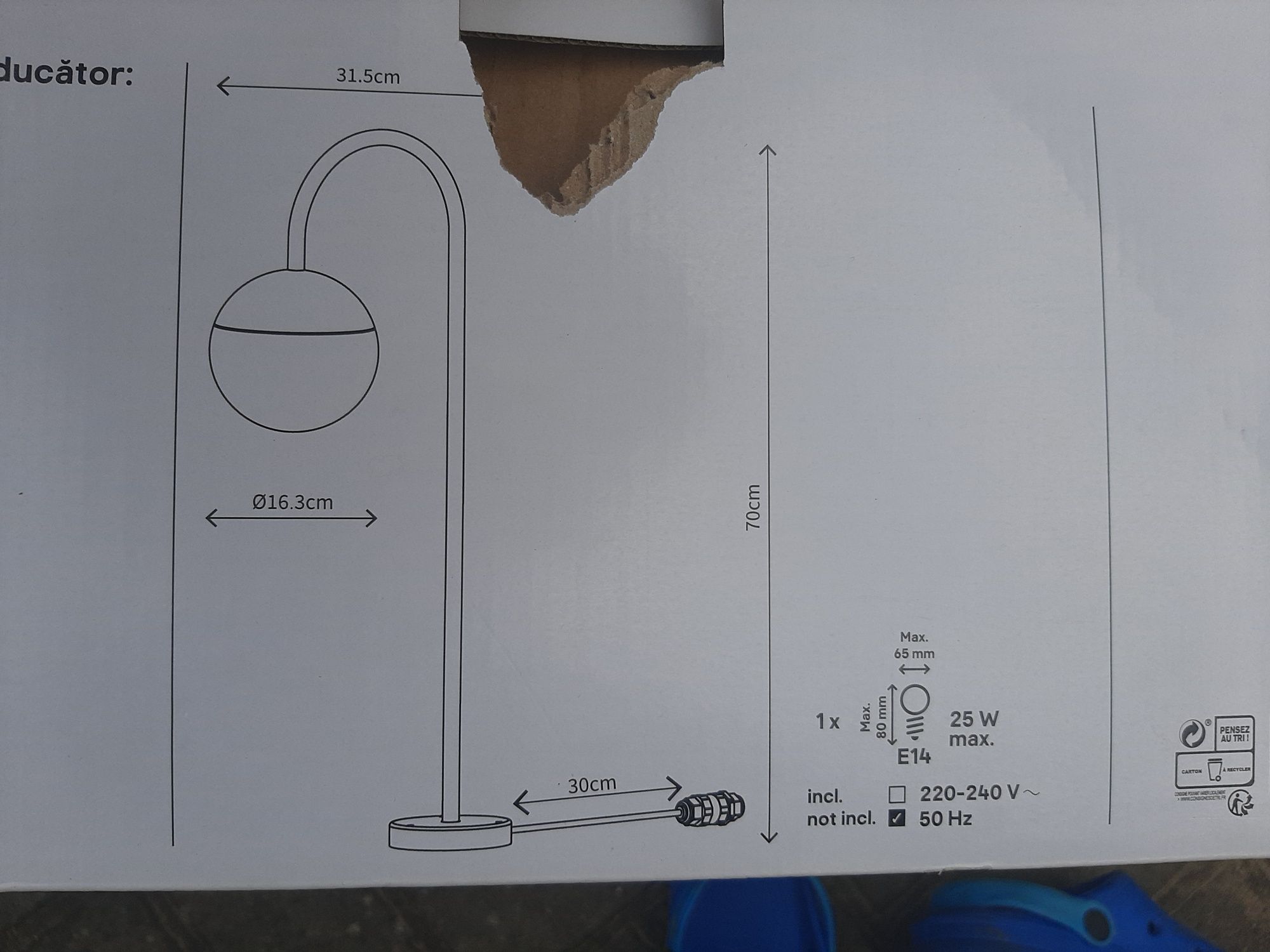Lampa ogrodowa nowa
