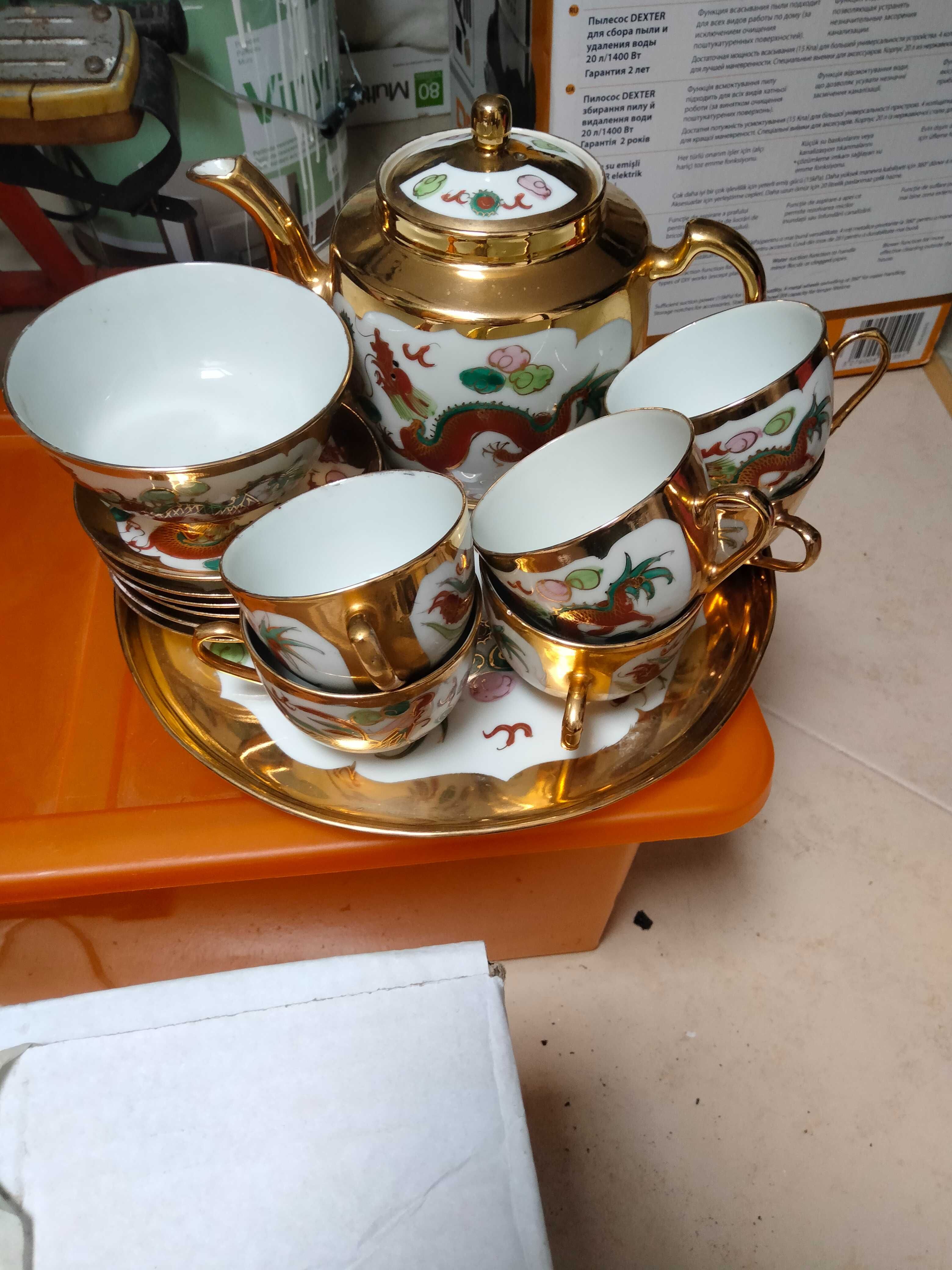 Serviço de chá e cafe em loiça chinesa
