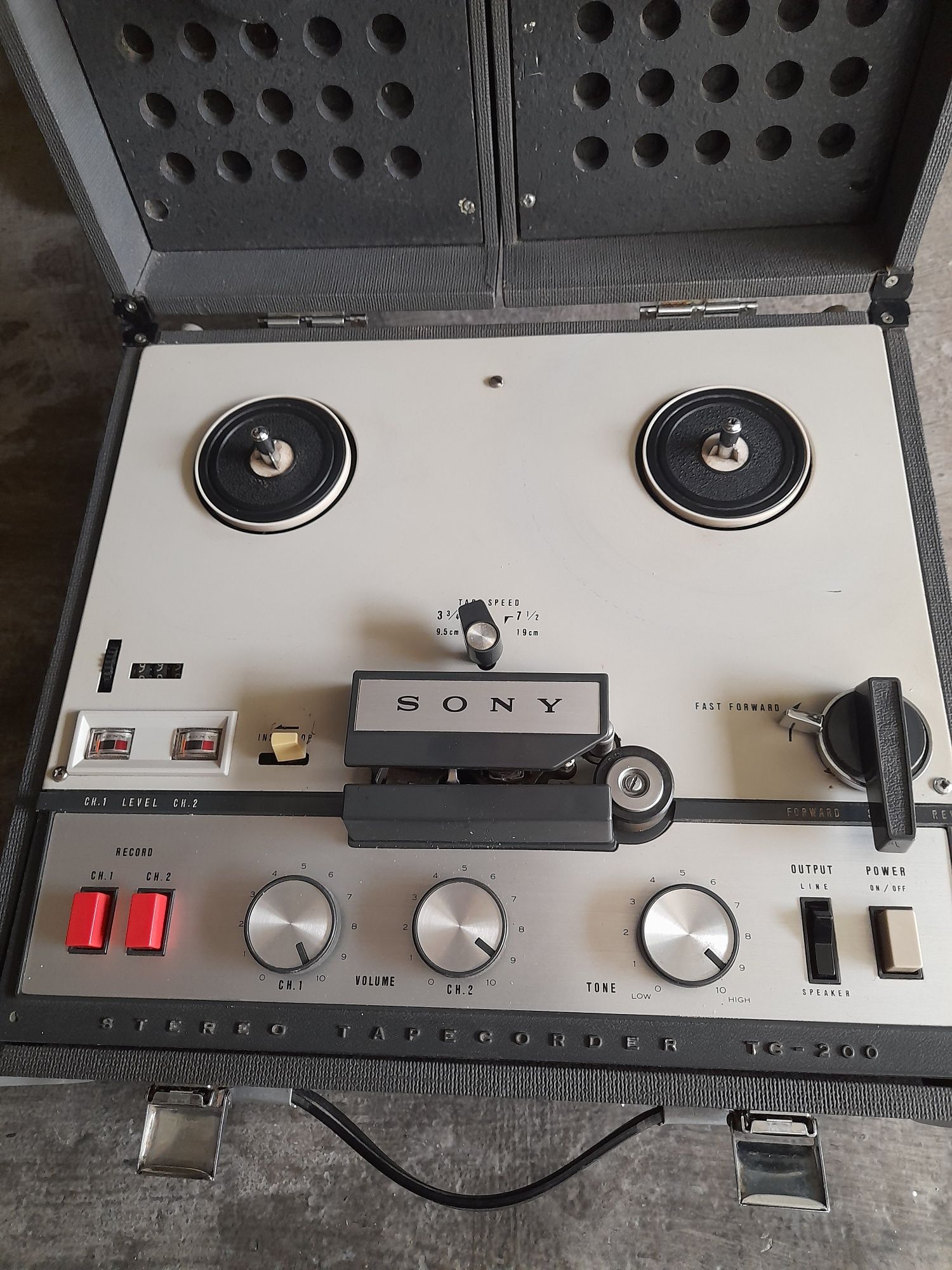 Sony TC-200 vintage gravador de rolo