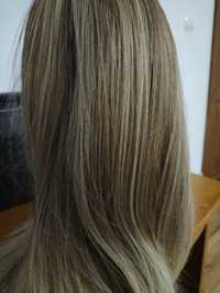 Piękna długa peruka blond ombre