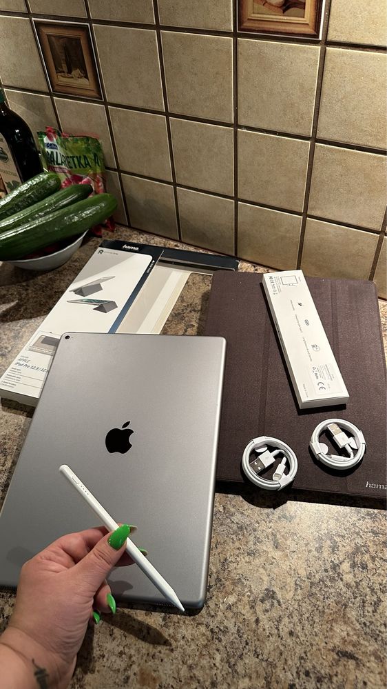 Tablet iPad Apple PRO 12.9” + NOWY RYSIK  - TOUCH ID - PROCREATE