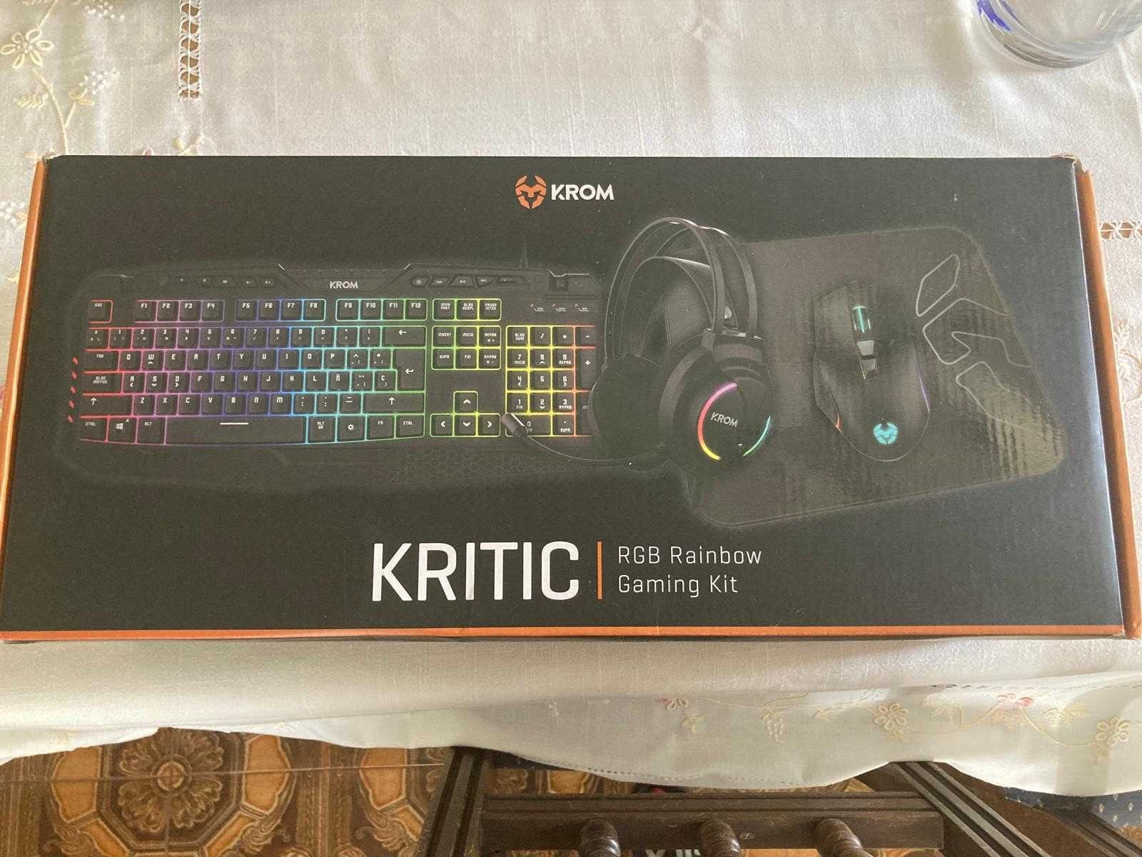 Kit Gaming - teclado, rato, headphones...