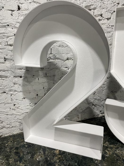 Цифры из пенокартона / пенопласта для аэромозайки