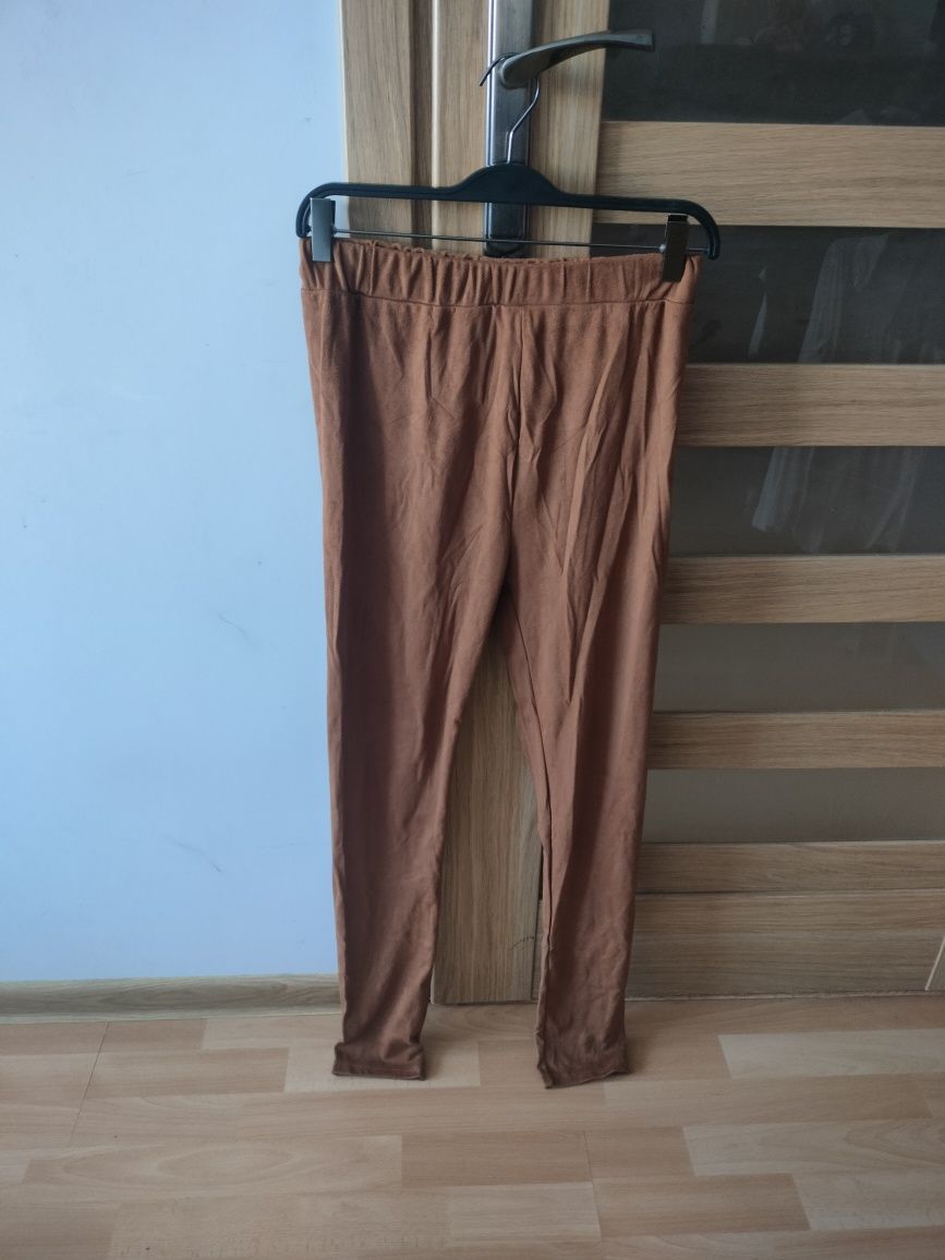 Legginsy z imitacją zamszu M