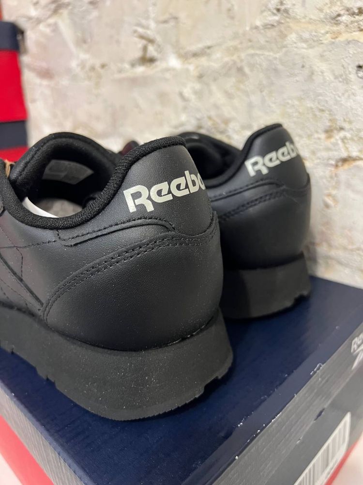 Кросівки Reebok Classic Leather чорні оригінал нові кроссовки