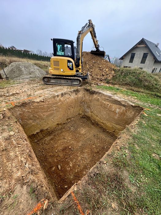 Usługi minikoparka 1,7 t 5 ton wozidła budowlane