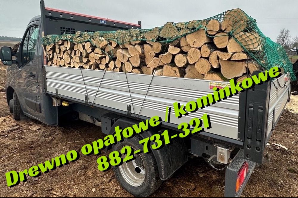 Drewno opałowe/kominkowe/pocięte/połupane/transport/opał/drzewo/tanio