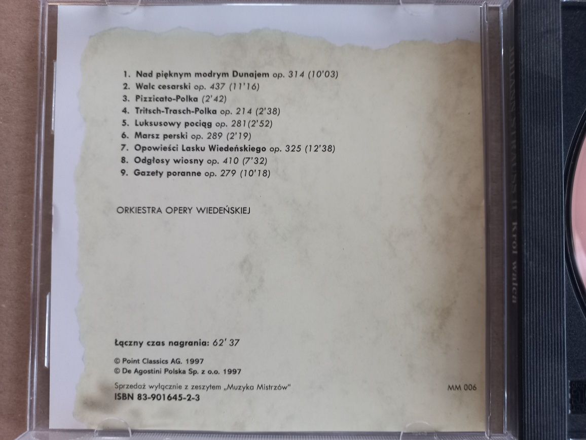 Muzyka Mistrzów J. Strauss II Król walca płyta CD