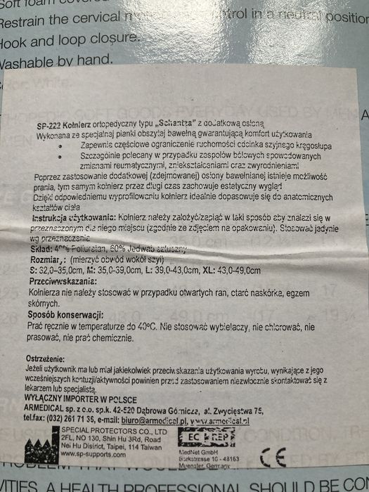 Kolnierz ortopedyczny