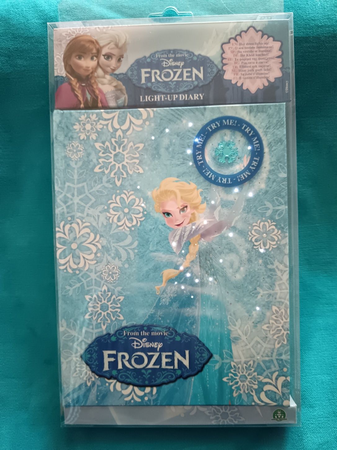 Kraina Lodu magiczny pamiętnik Elzy ze światełkami Frozen Disney