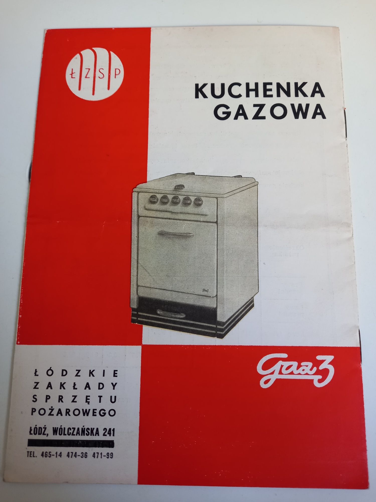 Instrukcja Kuchenka Węglowo-Gazowa Wegaz ŁZSP 1958rok