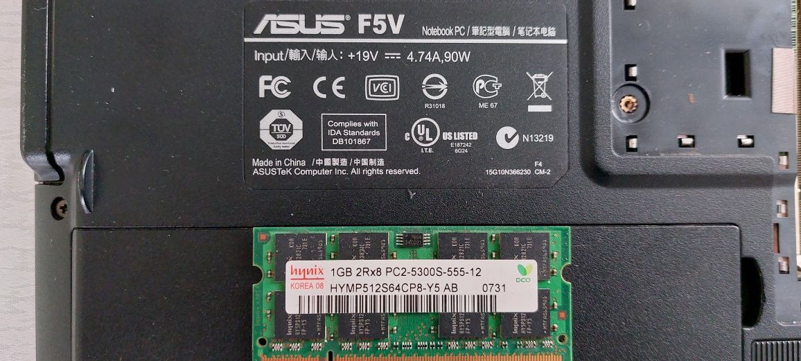 Ноутбук ASUS  F5V  Notebook PC