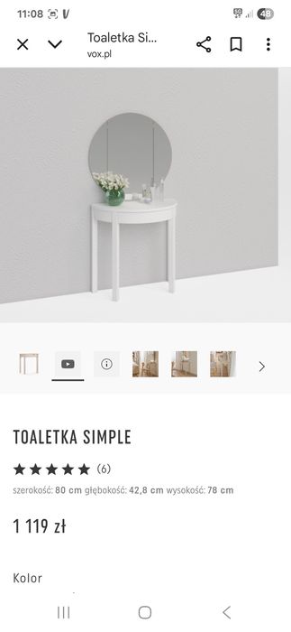 Konsola biała vox - odbiór osobisty