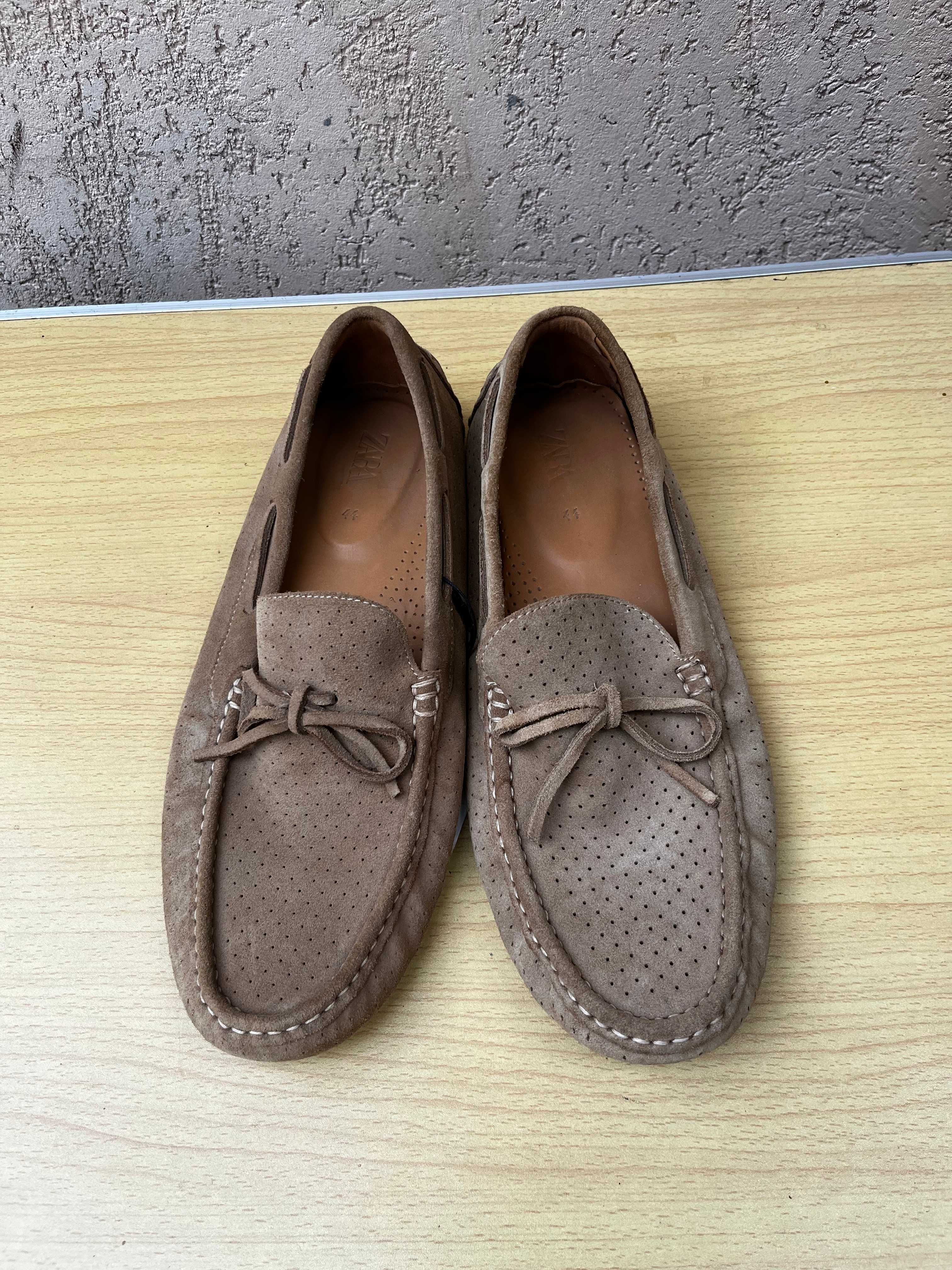 Мокасини замшеві чоловічі ZARA - 44р. Мокасины Новые.