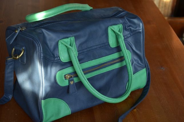 Niebiesko-zielona torebka damska