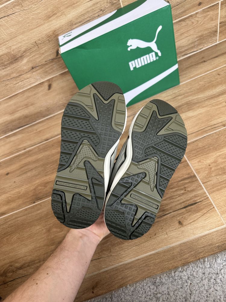 Кроссовки Puma RS-X Hi Dark Olive- Vapor Gray