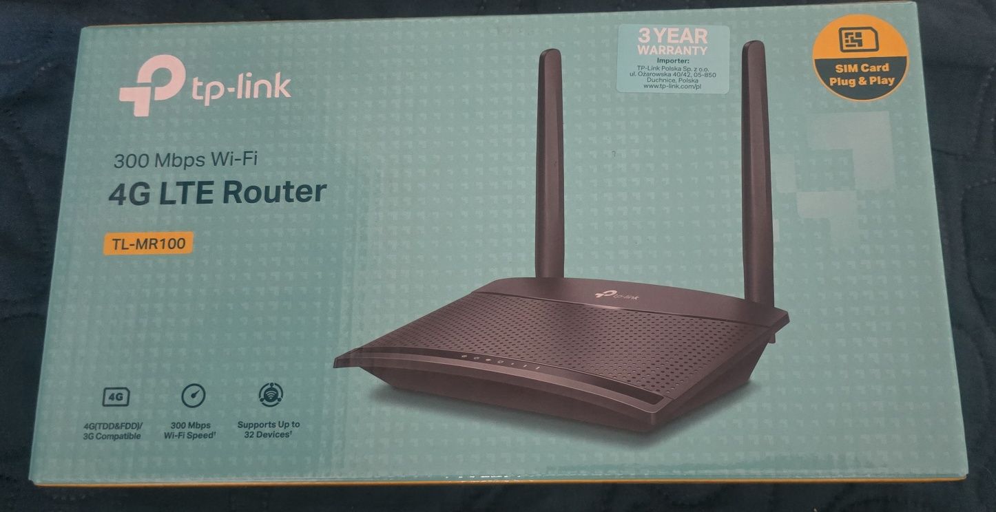 Router TP Link TL-MR 100 4G Na gwarancji.