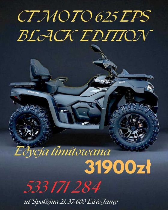 QUAD CF MOTO 625 EPS black edition / NOWOŚĆ/ raty/ gwarancja / serwis