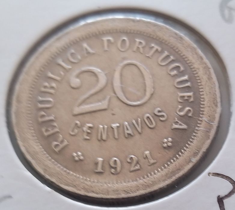 Portugal - 20 Centavos 1921 P aberto
