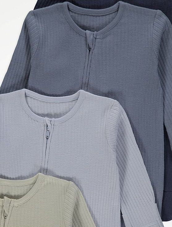 62 68 George 5pak pajac pajacyk prążek bawełna prążkowana zestaw zip