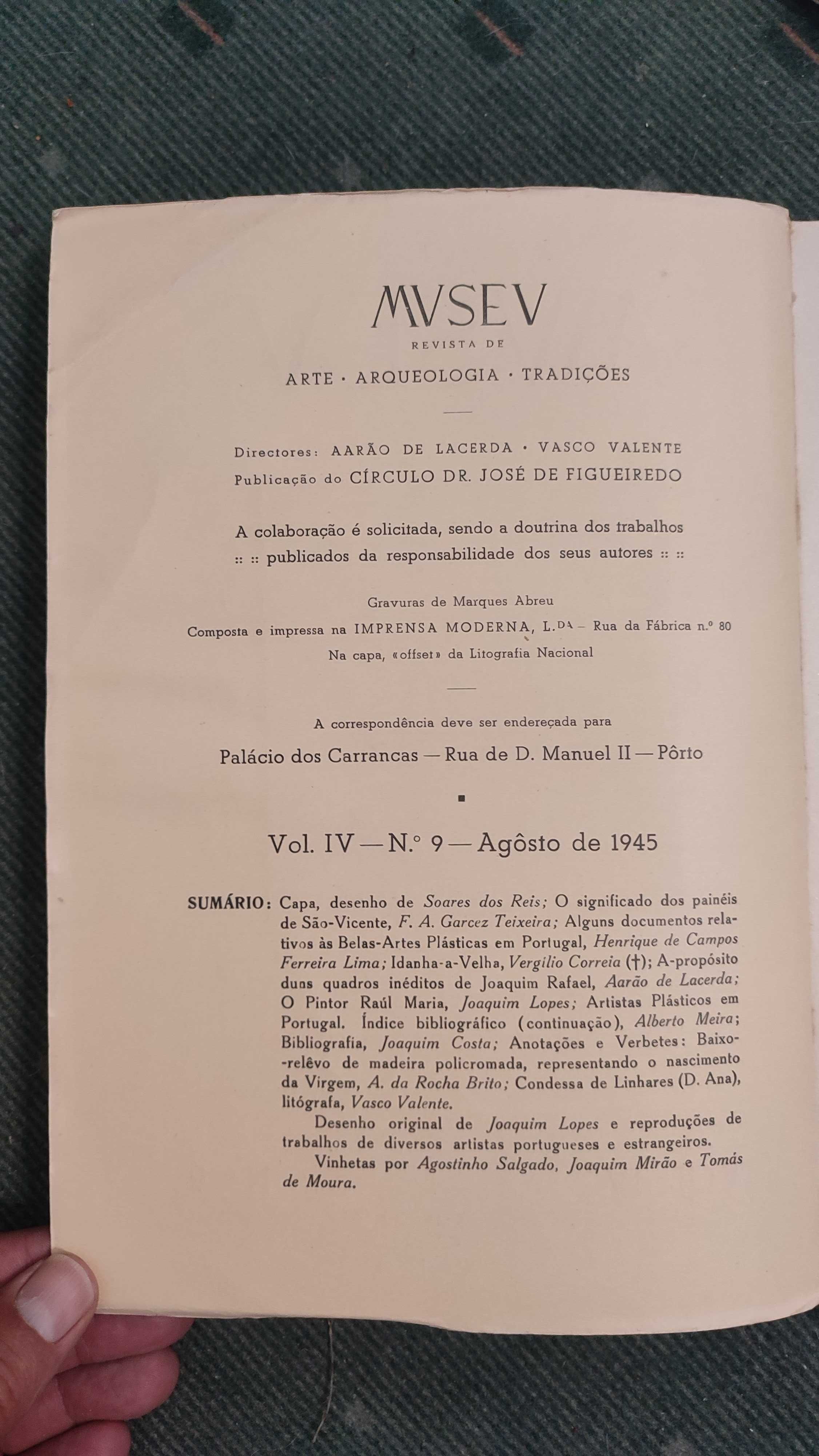 4 Números Museu Revista de Arte Arqueologia Tradições - Anos 40