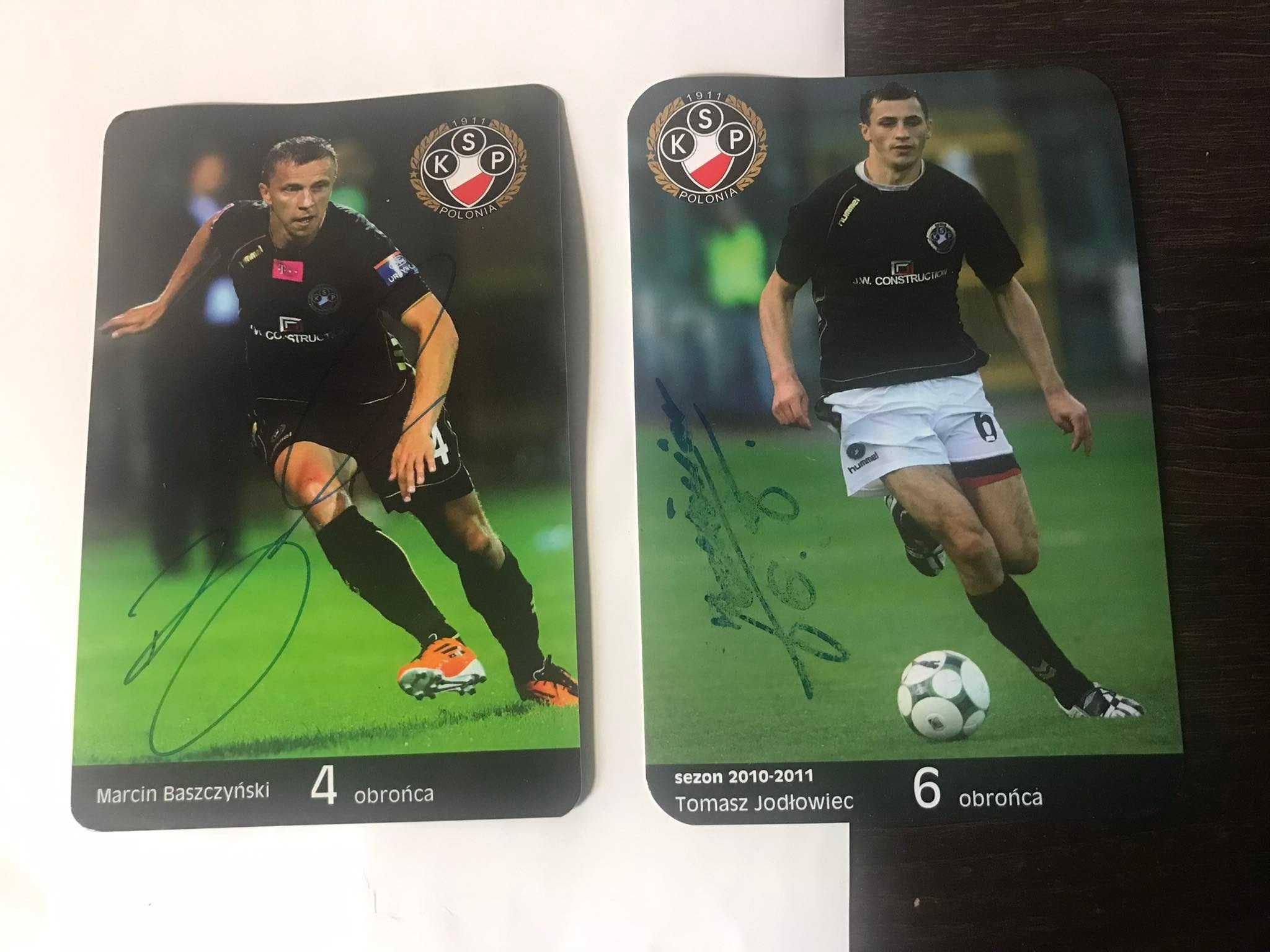 Pamiątki POLONIA WARSZAWA, autografy, Baszczyński, Jodłowiec, Wszołek