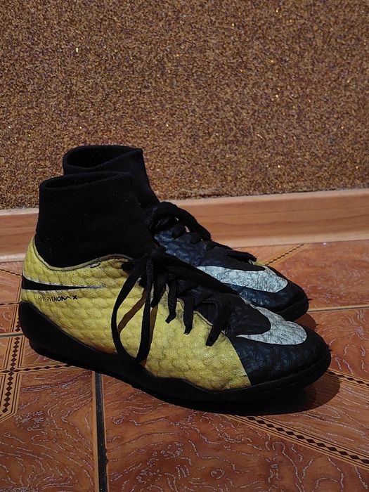 Buty sportowe Nike hypervenom ze skarpetką black/yellow