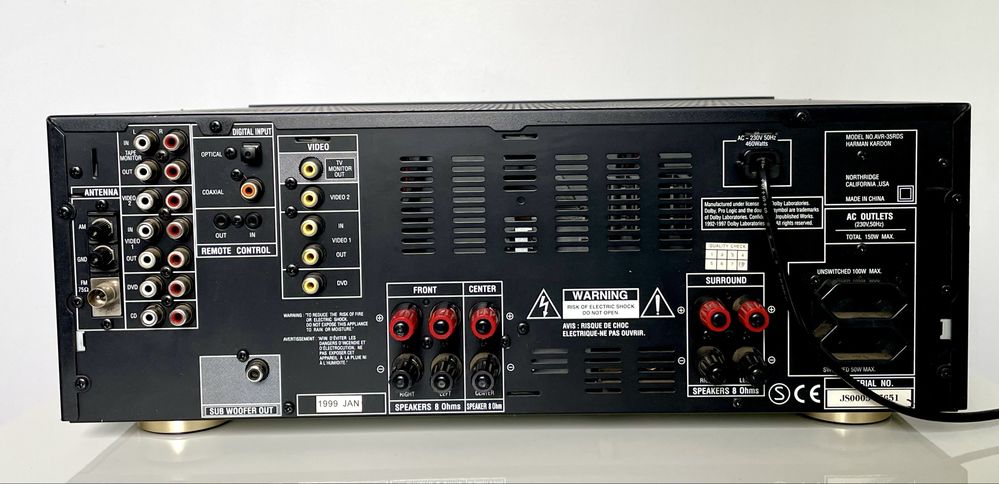 HARMAN KARDON AVR 35RDS Amplituner AV Dolby Digital Surround Receiver