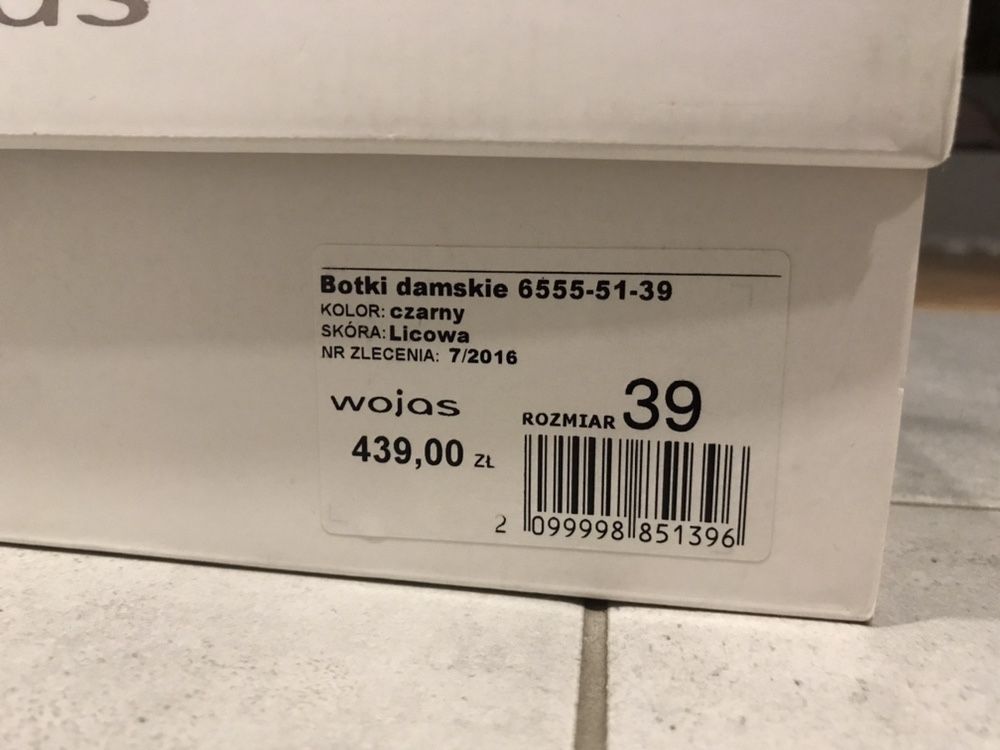 Botki skórzane wojas roz. 39