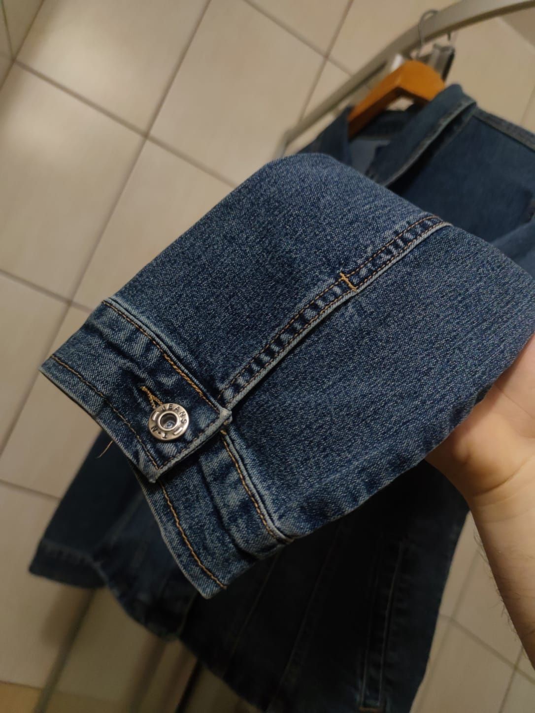 bluza kurtka jeansowa XL vintage ciemna granatowa jeansowa dżinsowa dż