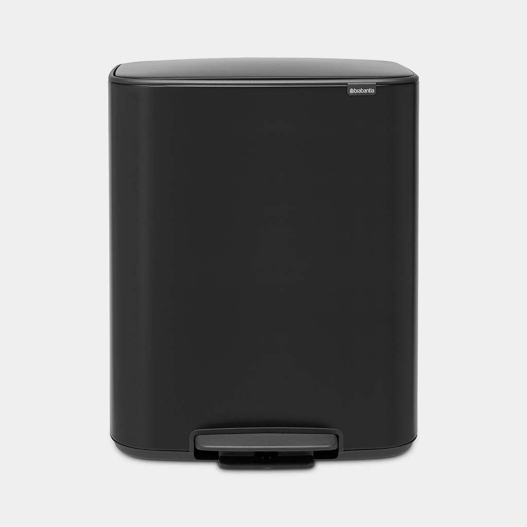 Kosz Na Śmieci Stal Nierdzewna Brabantia 2X30L Czarny (Delikatna Rysa)