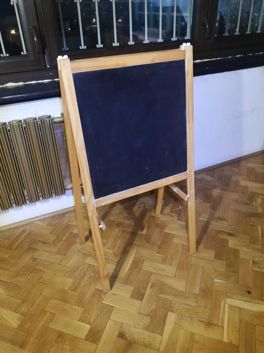 Drewniana tablica edukacyjna dwustronna