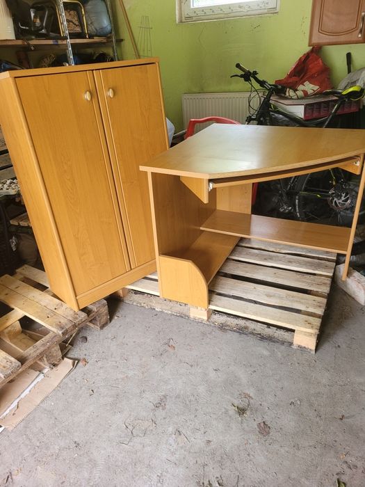 Biurko narożne z szafką