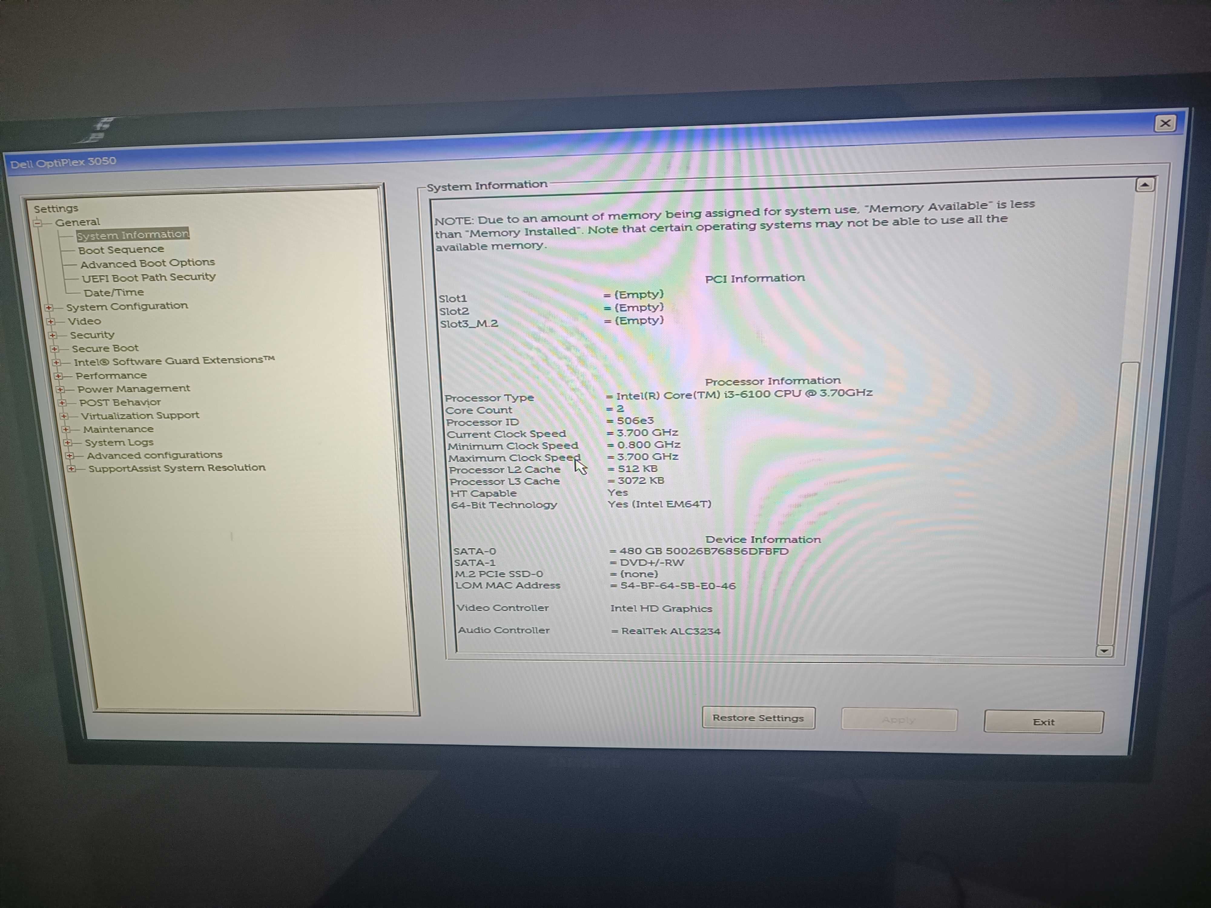 PC Desktop computador secretária i3 6100 | 8 GB DDR4 | 480 GB SSD