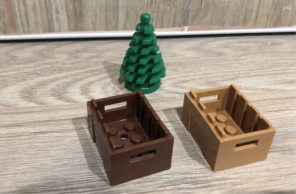 Lego akcesoria skrzynia. drzewo, drzewko