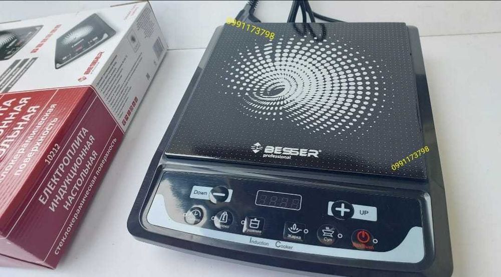 Плита індукційна склокерамічна поверхня Besser 10212 2000W 28.5*35.5см