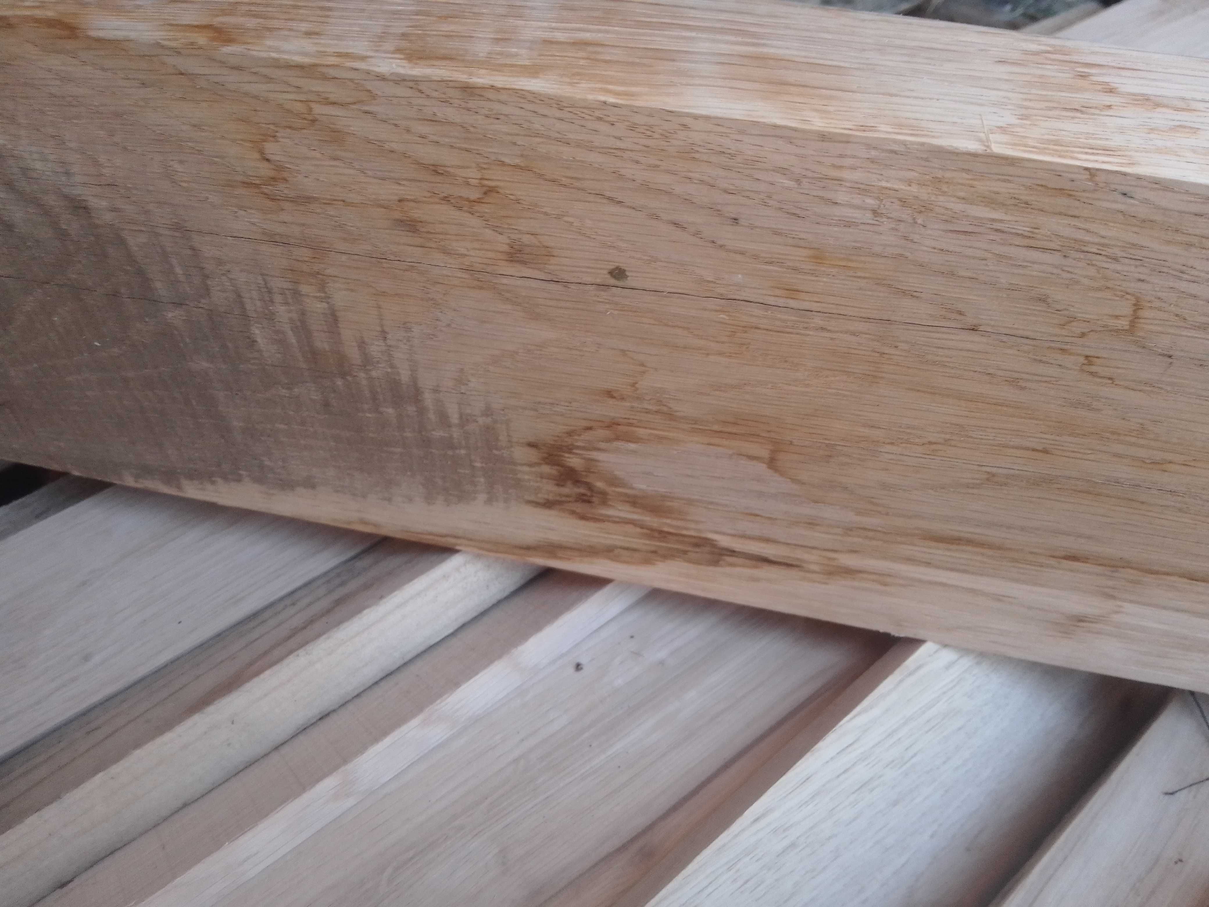 Gruba półka dębowa 90 cm, gładka, wysyłka