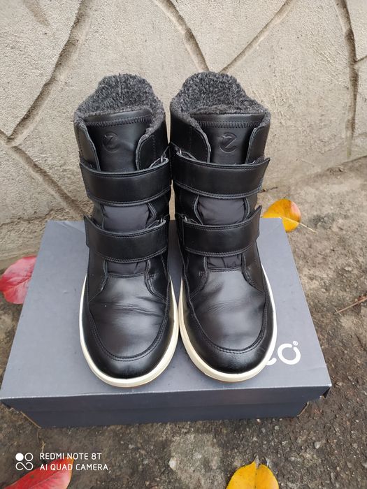 Ecco 39 ботинки на дівчинку зимові сапоги теплі чоботи черевики ессо