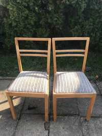 Dwa drewniane krzesła PRL 60zł